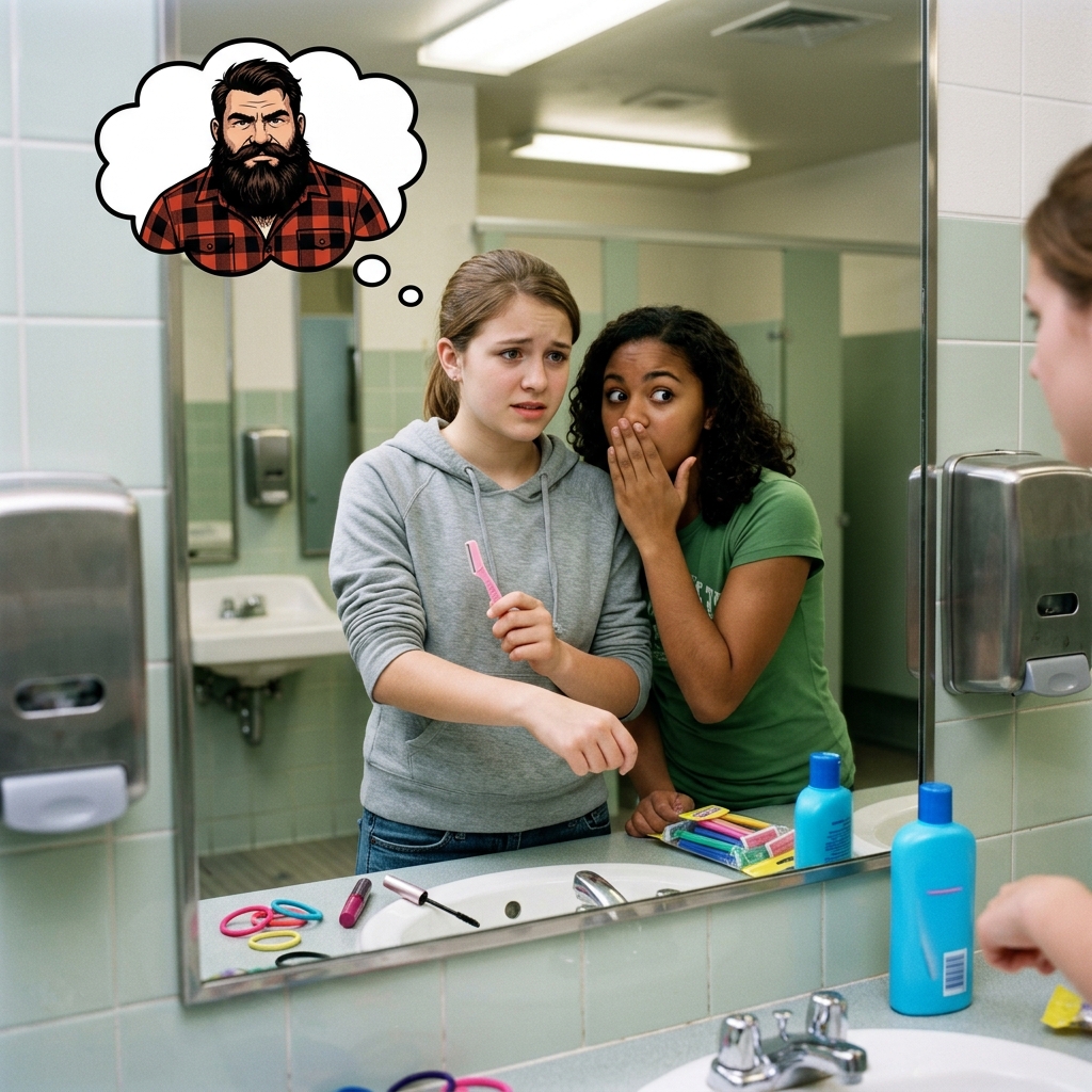 Shaving arms facial fuzz 202605211050